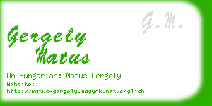 gergely matus business card